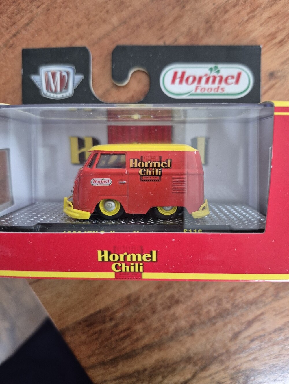 Hormel Chili Red & Yellow Die-Cast VW Van Toy